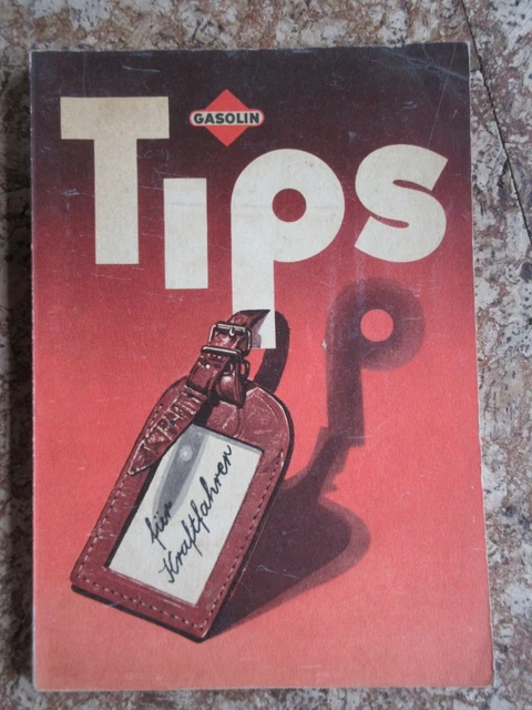 GASOLIN  "50 Tips für Kraftfahrer"  1950?er Jahre,  Bruno Bergner,Hamburg
