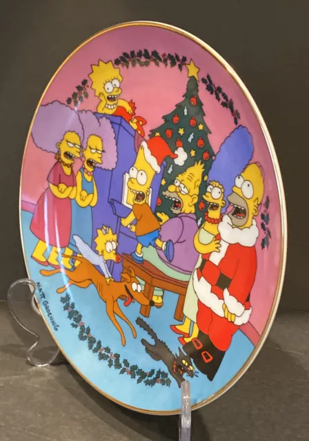 The Simpsons Decorative Plate “Caroling With The Simpsons” Franklin Mint #L7540 2