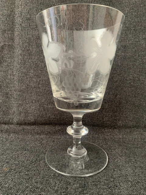 Grand Vase Coupe Cristal Décor de Pampres  Cristal Val St Lambert