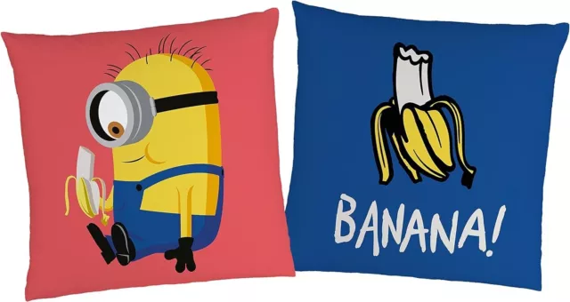 Les  Minions Coussin, Banana, Bleu, 40 x 40, 1 Unité