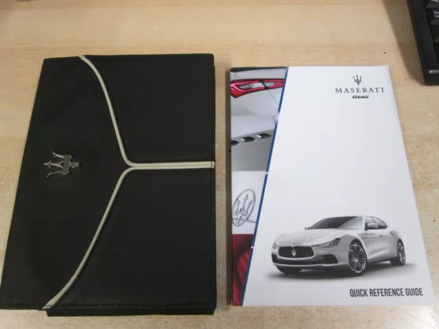 Maserati Ghibli  Owners Handbook / Manual Quick Reference Guide 2016 WALLET