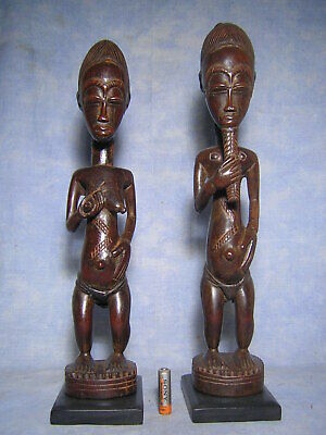 COUPLE BAOULE art tribal africain AFRICANTIC statue africaine african Afrique 2