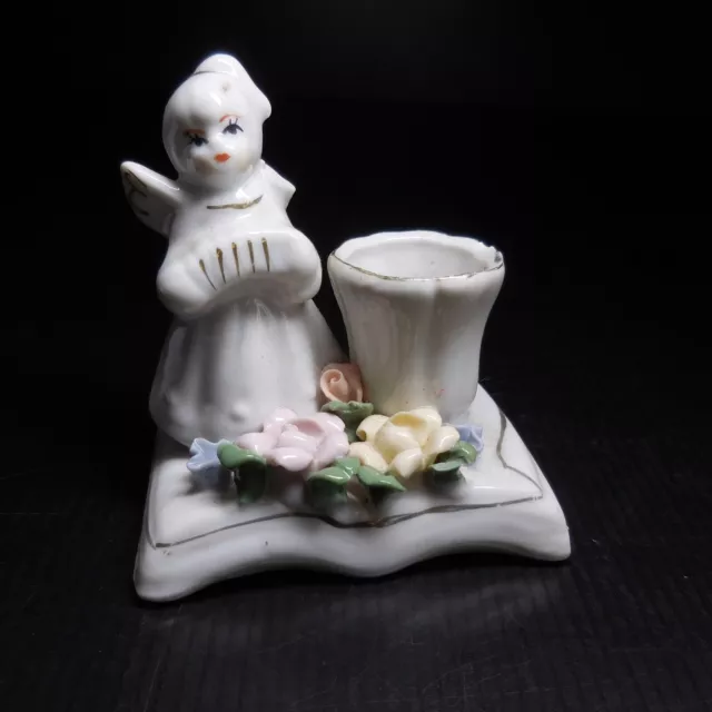 Figura Estatua Brote Ángel Mujer Flor Esprimible. Religión Art Nouveau N7288