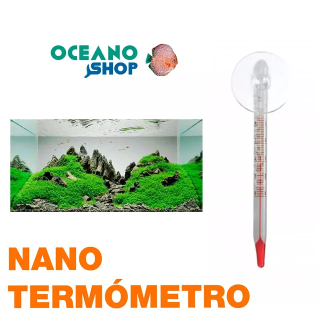 Termómetro Fluval Nano alta calidad y precisión acuario gambario pecera