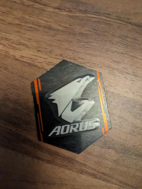 Genuine Gigabyte Aorus PC Case Sticker Badge - NEW and UNUSED