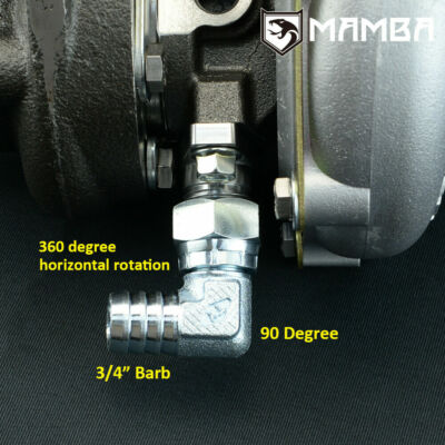 90Deg 3/4"Barb Turbo Oil Return Flange For Holset HX30 HX35 HX40 HX45 HX50 HX55