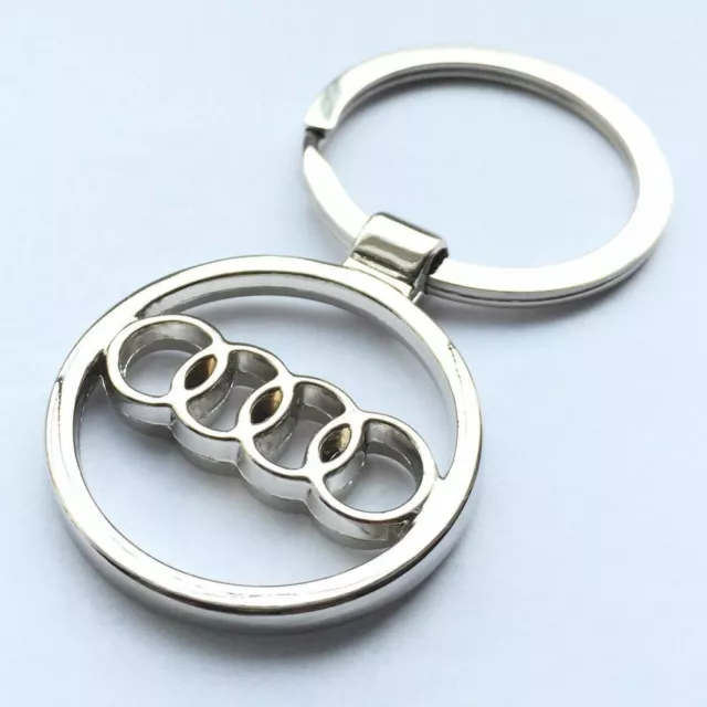 Vintage AUDI  Key Ring NEW  Keyring S LINE RS S 2021 Car Logo 1X CHROME