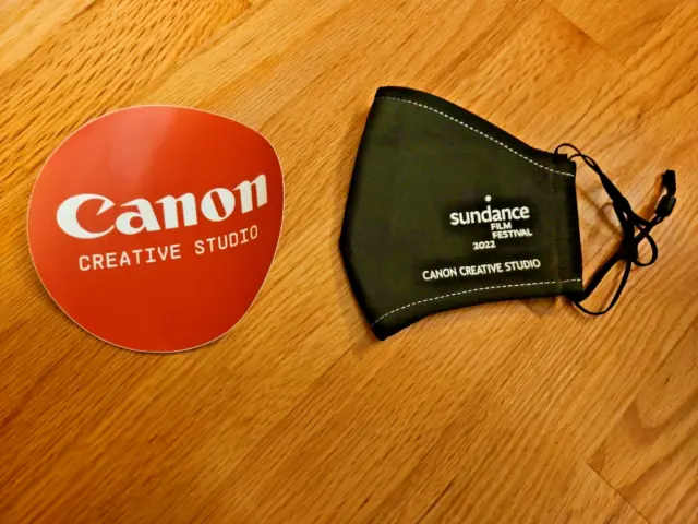 Canon - Pegatina Canon Creative Studio y Máscara del Festival de Cine de Sundance 2022 - Nuevo