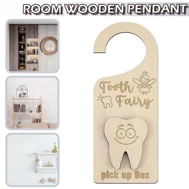 Tooth Fairy Door Hanger with Money Holder Tooth Fairy Pick up Box Gift for Kids