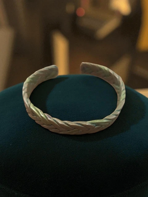 Bracelet Ethnique en Corne Vintage des Années 70 | Motif