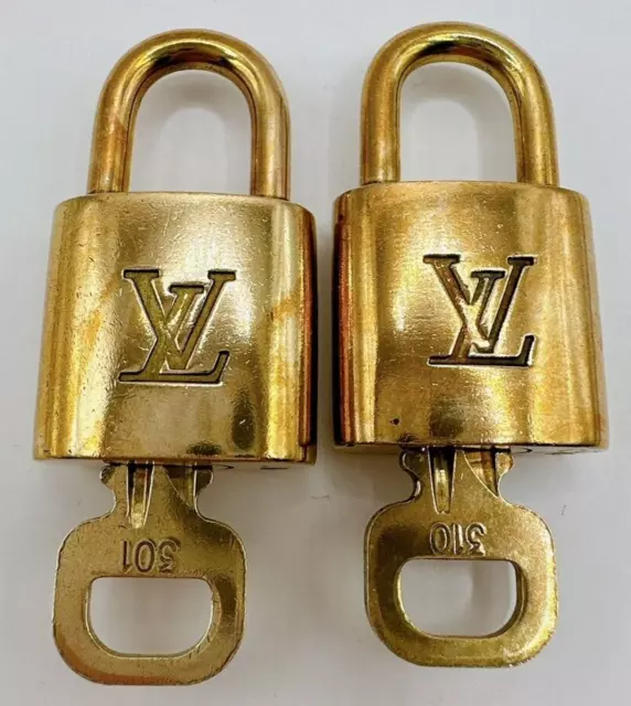 Louis Vuitton PadLock Lock & Key for Bags Brass Gold (randomNumber )