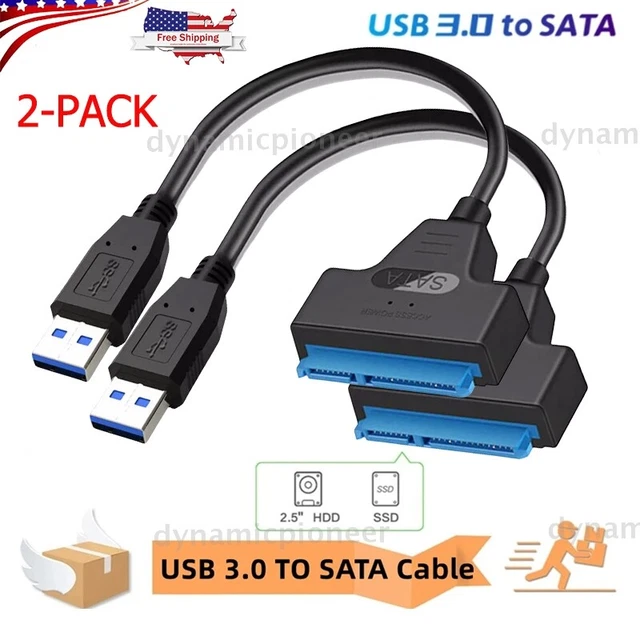 Cable SATA A USB - Adaptador De Disco Rígido USB 3.0 A SATA III De 2,5" - Conversor Externo Para Disco Duro O SSD Para Transferencia De Datos (USB3S2SAT3CB
