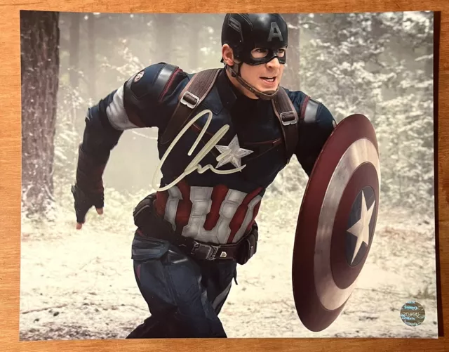 Chris Evans Signed Autographed 8x10 Captain America Avengers Photo With COA