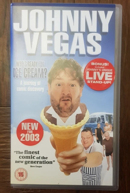 Johnny Vegas Whos Ready For Ice Cream JOHNNY VEGAS - Who's Ready For Ice Cream? (VHS, 2003) VHS video tape