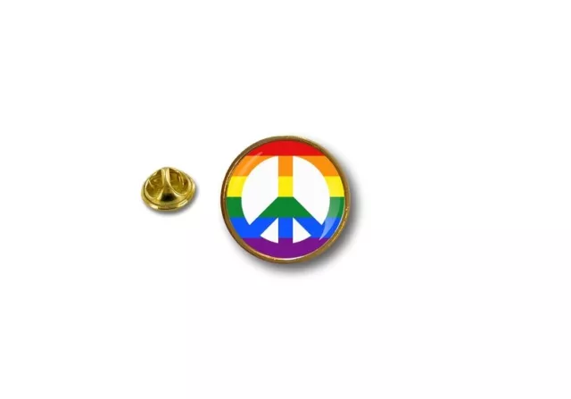 spilla pin pin's spille spilletta giacca badge peace and love arcobaleno