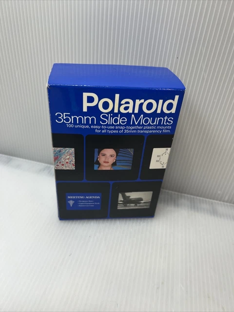 Vintage POLAROID 35mm Snap-together SLIDE MOUNTS Box of 100 NEW Plastic