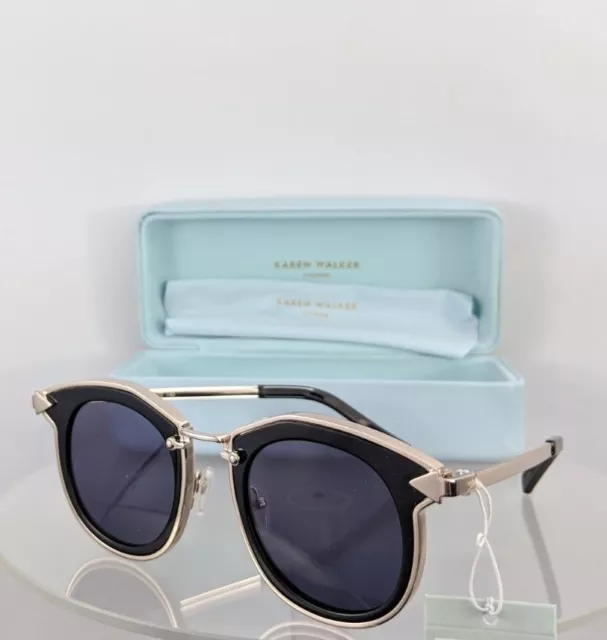 Brand New Authentic Karen Walker Sunglasses Bounty Black Gold 47Mm Frame