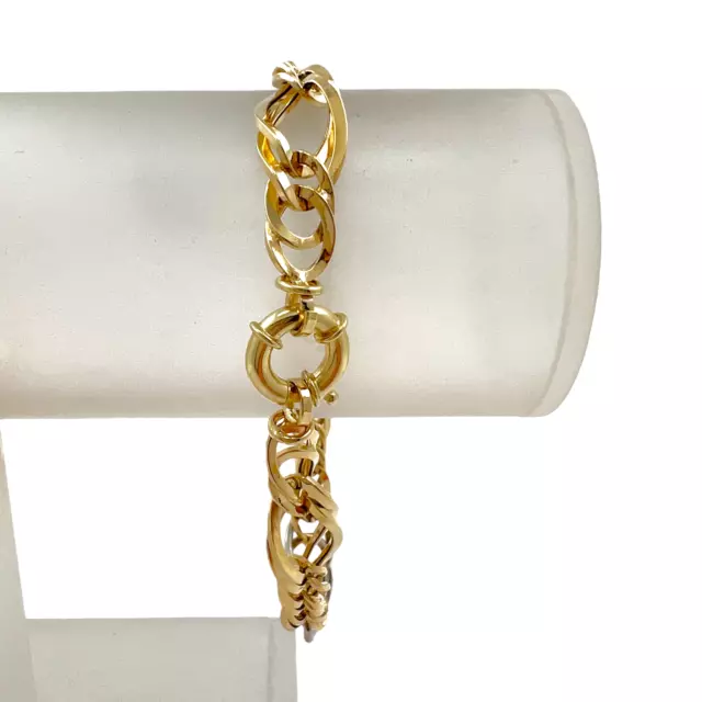 Or Bracelet Ancre Modèle 14 Carat Gelb-Weißgold - 19 CM 2