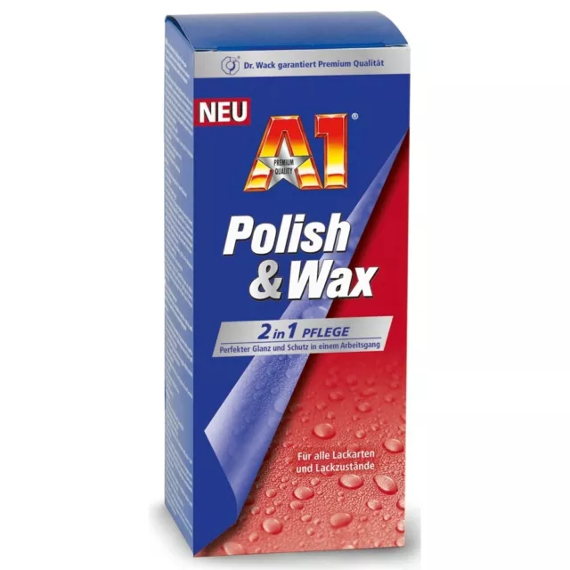 Dr. Wack A1 Polish & Wax Autopolitur 250 ml für alle Lackarten, inkl. Schwamm