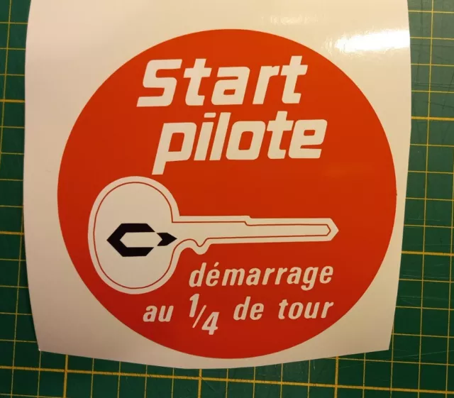Sticker Start Pilote, démarrage au 1/4 de tour