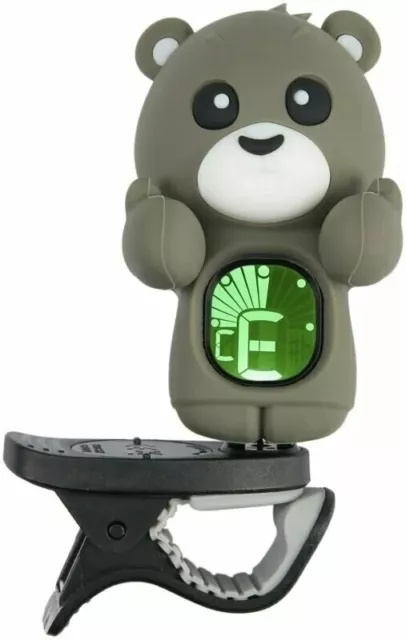 Tuner Clip-On Chromatic, Bass, Guitar, Violin, Ukulele, Cartoon Kai Bear GREY