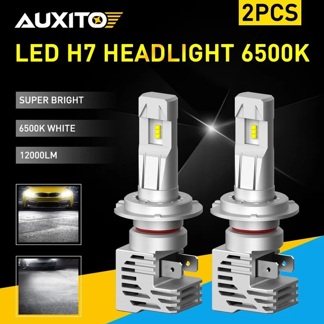 AUXITO H7 LED Headlight Bulbs High Low Beam Super White Light 6500K 12000LM 60W