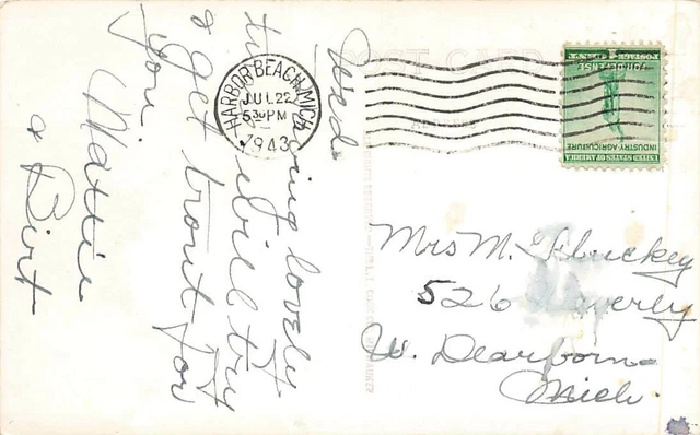 RPPC Natural Bridge Broken Rocks Port Austin MI  Real Photo P203 2