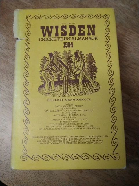 Wisden Cricketers Almanack 1984 Hard Back, 121st Edition