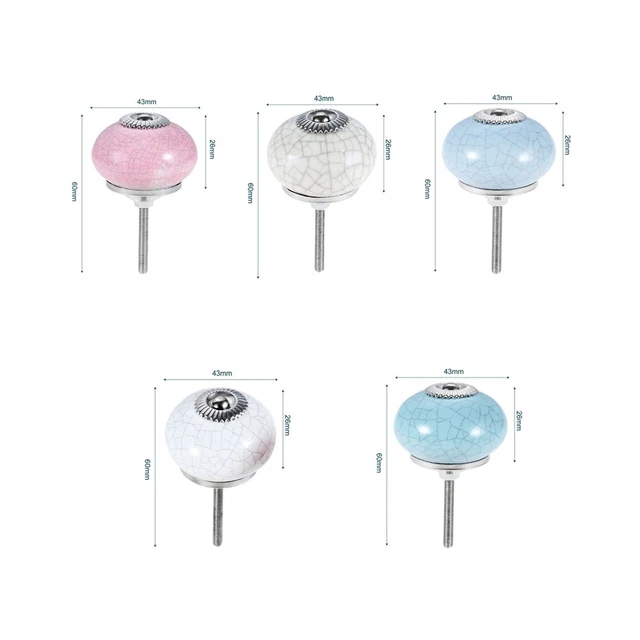Boutons fissurés en céramique armoire tiroir commode armoire traction et poignées matériel domestique 3