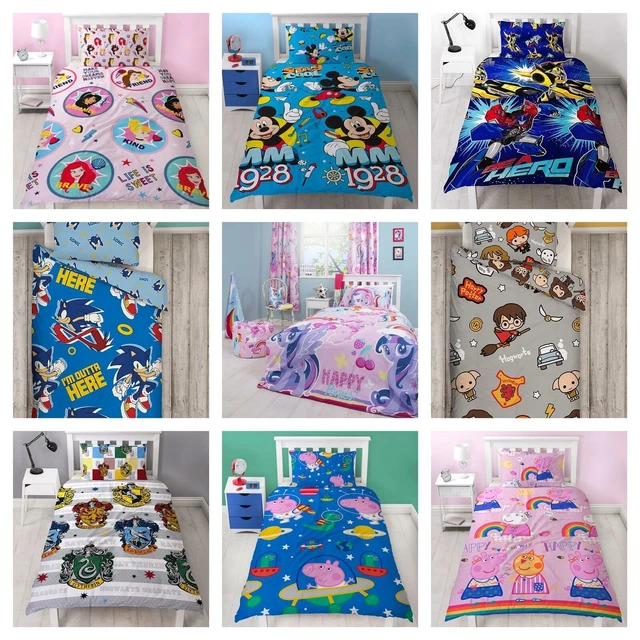 Disney Singolo Copripiumino Set Film TV Personaggi Bambini Ragazzi Bambine Letto