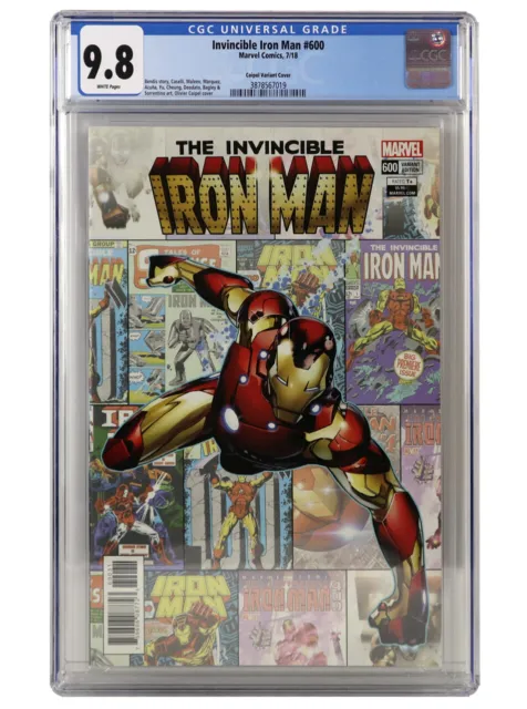 Invincible Iron Man #600 Variant Edition CGC 9.8 Coipel Bendis Riri 1:25 Marvel