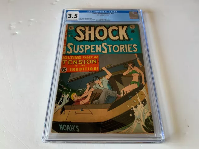 Shiock Suspenstories 11 Cgc 3.5 Good Girl Bikini Pre Code Ec Comics 1953