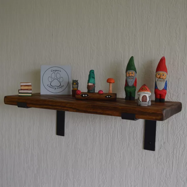 Solid Wooden Scaffold Board Shelf Industrial Rustic Shelves Any Size + Brackets