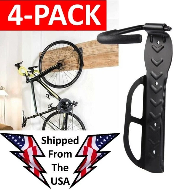 4 PCS Bicycle Bike Wall Mount Hook Hanger Garage Storage Holder Hook Rack Stand
