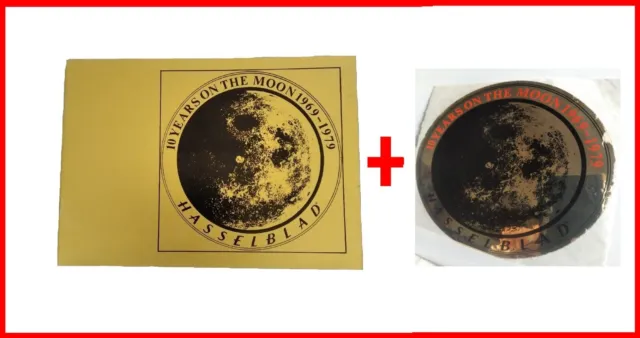 hasselblad 10 years on the moon 1969 1979 + original metallic sticker rare