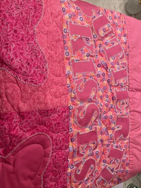 Tommy Hilfiger twin size Quilt pink “Butterfly Kisses”