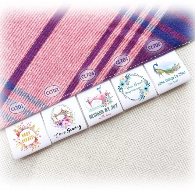 Personalized Sew on Soft Labels for Fabric Garment Hat Bag Knitting Sewing Craft
