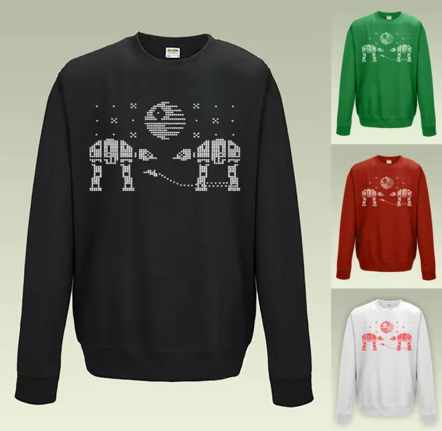 STAR WARS CHRISTMAS FAIR ISLE PATTERN Jumper Sweatshirt JH030 Sweater Funny