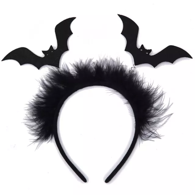 Bat Hair Hoop Halloween Black Headband Hair Accessories for Women Girls Concerts