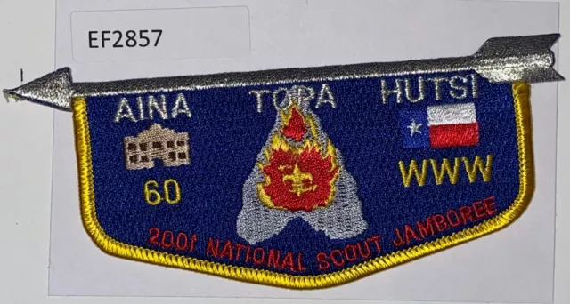 Boy Scout OA Flap Aina Topa Hutsi Lodge 60 2001 National Jamboree