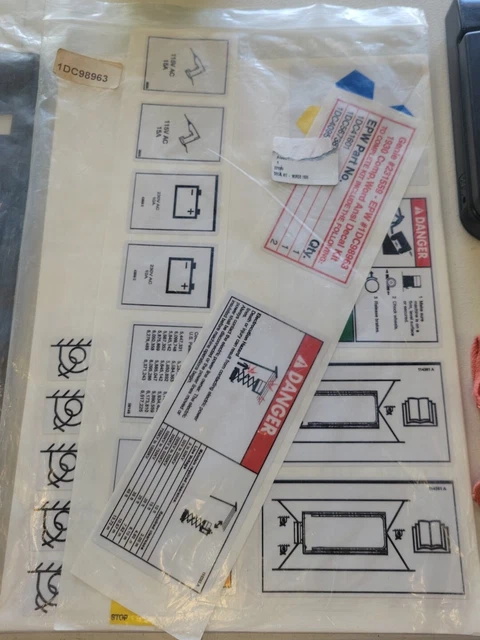 Genie Lift Part # 231559Gt - Decal Kit,1930 Complete, Word, Ansi