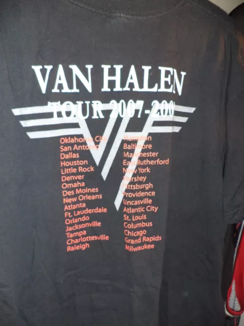 Van Halen Tour shirt 2007 - 2008, Men's XL Extra Large ( Used ) 2