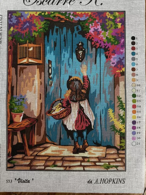 Lona de aguja de 20x24 pulgadas solo lona para visitantes