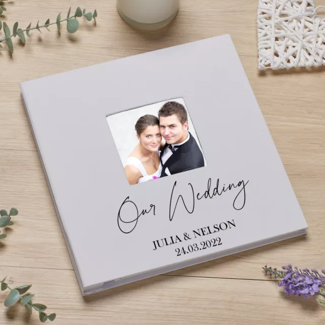 Personalised Self Adhesive Hardcover Large Linen Wedding Photo Album LLPA-1