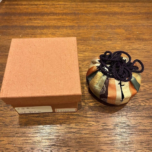 Tea Caddy Chaire Pottery Container Canister Japan U-0498