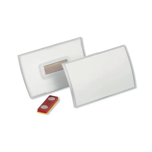 Durable Name Badge CLICK FOLD w/Magnet Place/Hold 54x90 (Pack of 10) 826019