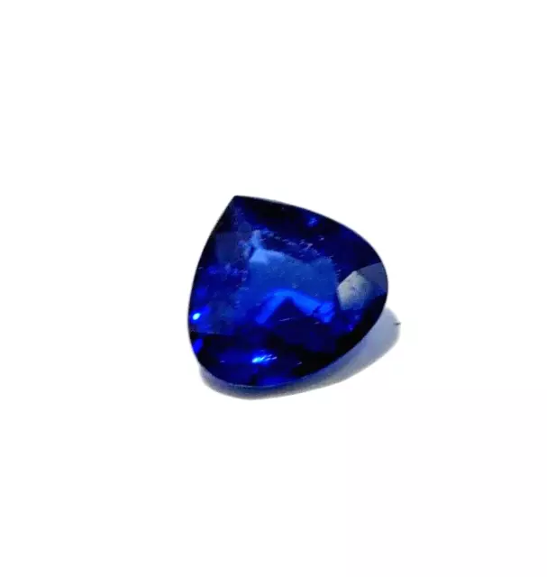 1x Saphir - Bleu Gouttes / Cœur à Facettes 7,2x6,7x3,8mm 1,51ct. (0095A)