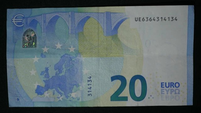 billets 20 euros palindrome 7 chiffres rare État correct