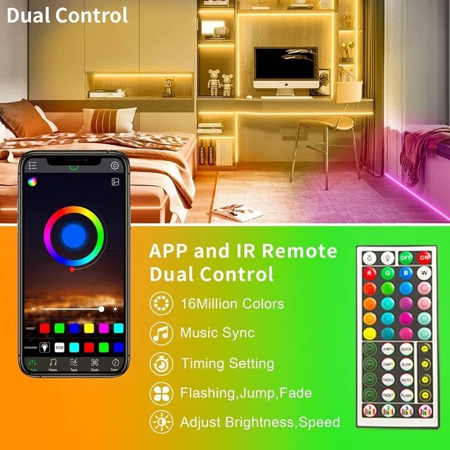KSIPZE 30M LED Strip Lights RGB Music Sync Color Changing, Led Lights ...