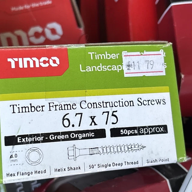 thumbnail image 2 of Timberfix 6.7 X 250mm 10 Hex Head Landscape Wood Screws For Sleepers, Decking & Timber Fixing – Made In UK 2 of 6